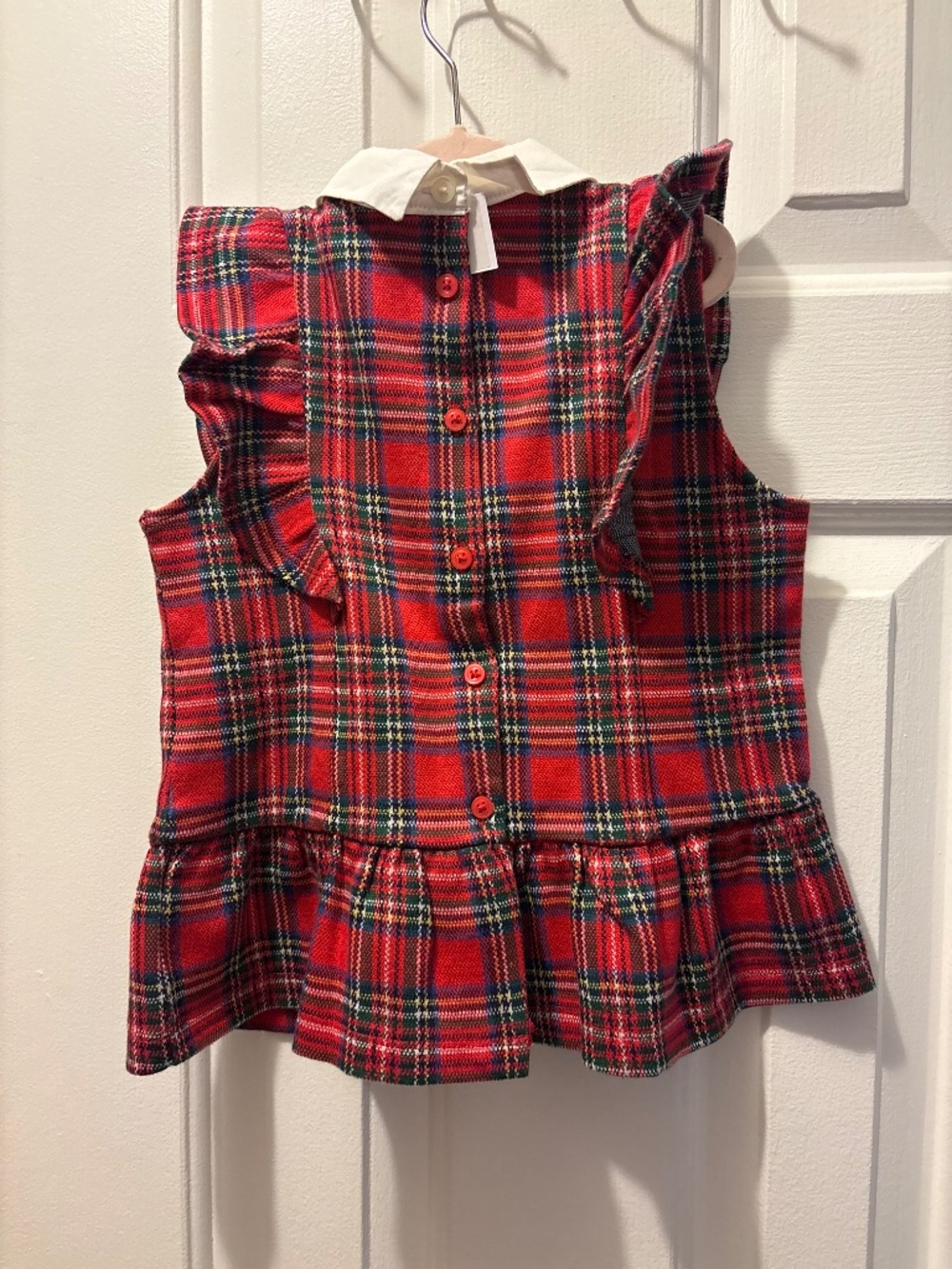 Janie and Jack Plaid Peplum Top size 5 - Picture 5 of 5
